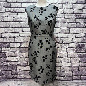 Ann Taylor Black & Gray Sleeveless Dress Size 8P